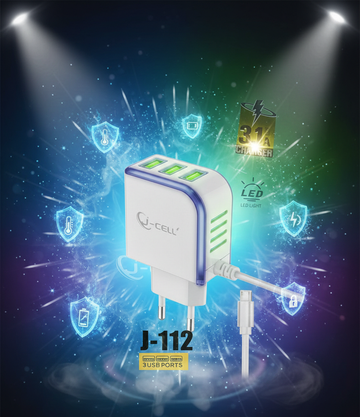 J-CELL - 3-Port USB Charger